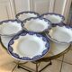Set of 6 hollow plates Digoin Sarreguemines model Capri Casino 50s