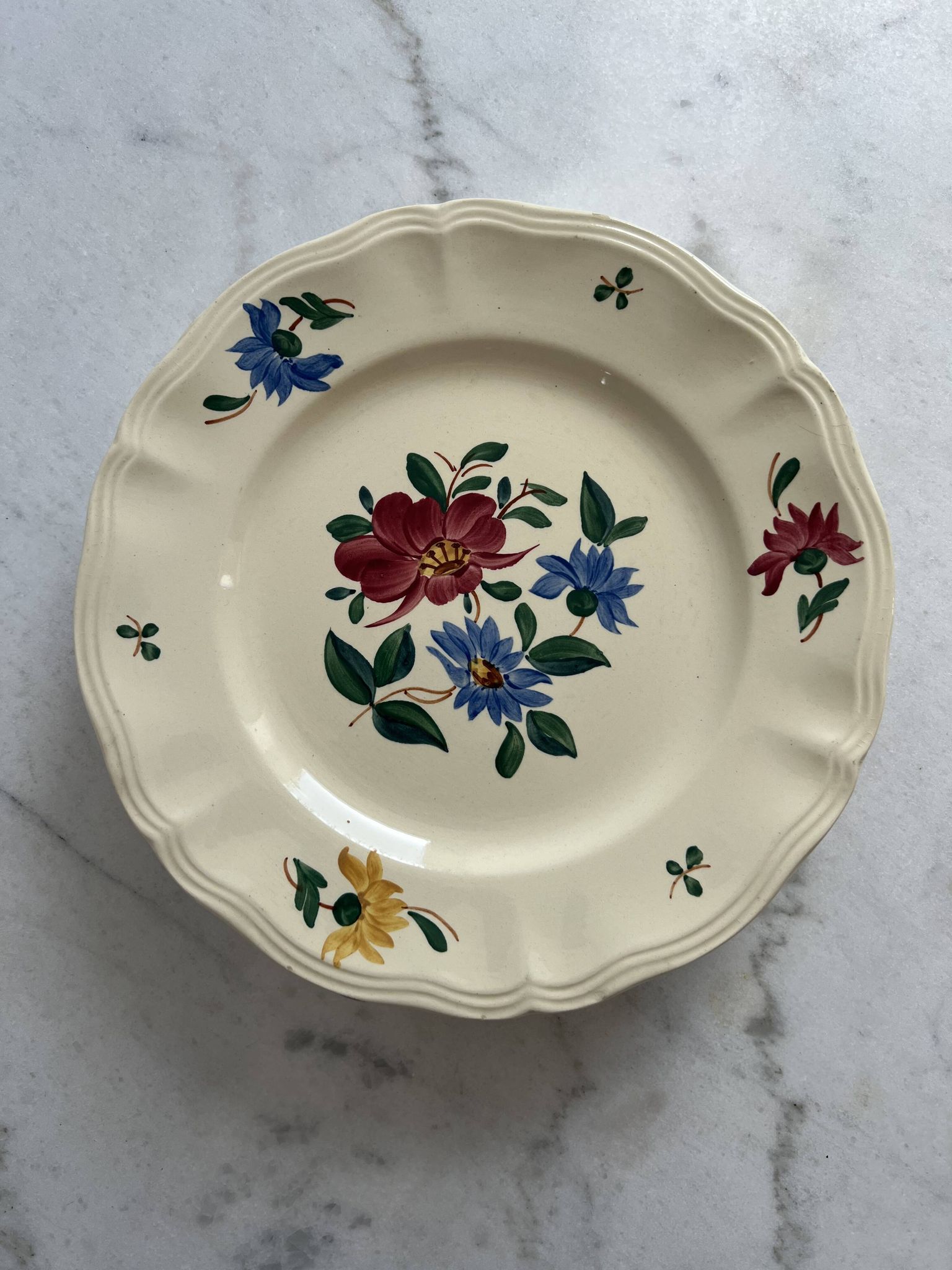 Lot de 6 petites assiettes plates Sarreguemines