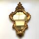 Mirror style rockery wood and gilded stucco 46x29cm