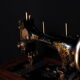 Hand crank sewing machine