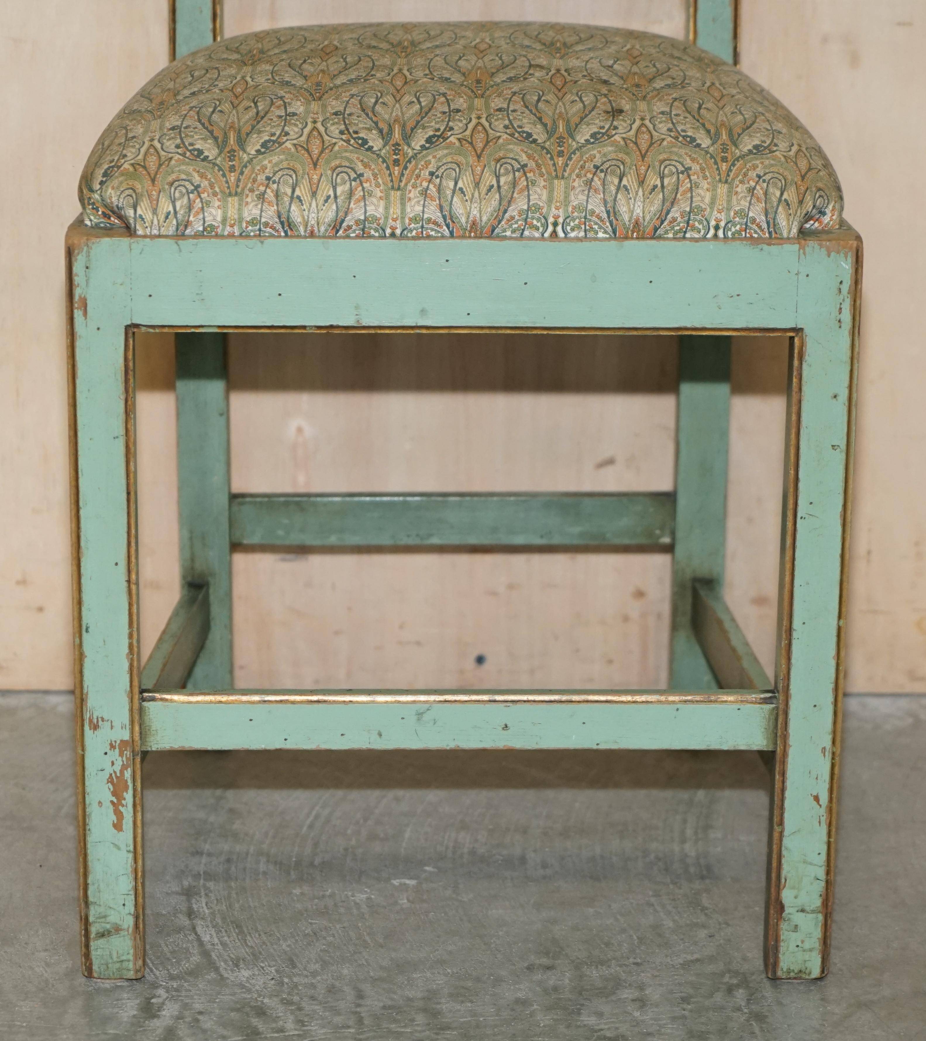 Pair of antique French chairs with original paint.