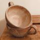 Pair of antique stoneware cups