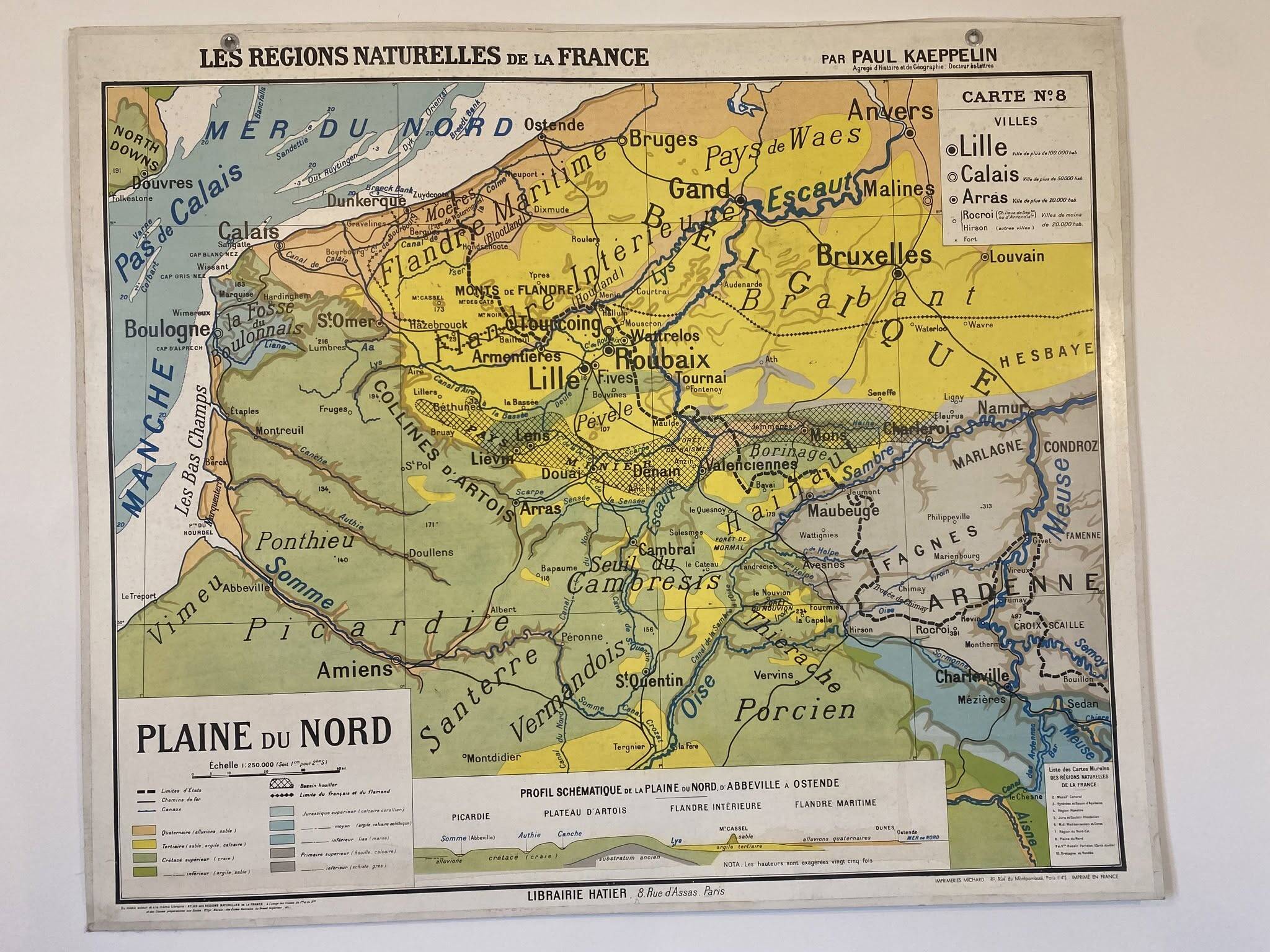 School map: The natural regions of France