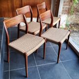 4 rosewood chairs by Niels Otto Møller model 71, Denmark 1950