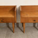 Paire de tables de chevet vintage en teck des années 60