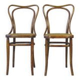 2 Bistro chairs No. 55- 3/4 by Kohn, circa 1905, caned