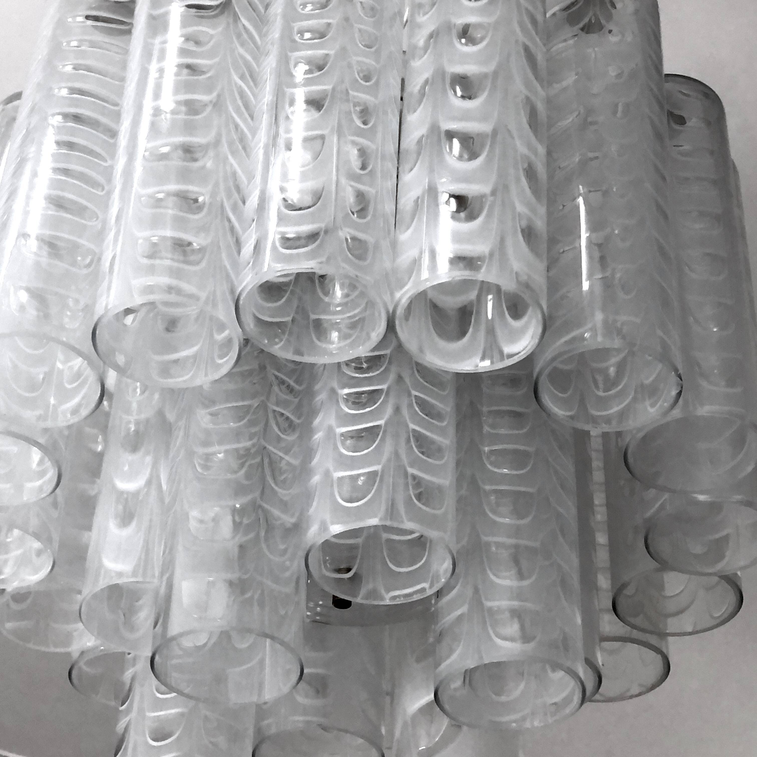 Lustre Ercole Barovier en verre de Murano « Graffito » Italie années 1960