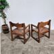Ensemble de 2 fauteuils brutalistes de Biosca, Espagne, années 1950