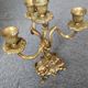 Pair of gilded bronze candelabras in Rocaille style - 4 arms of light