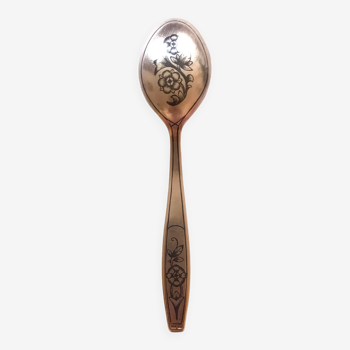 Jam spoon in solid silver and vermeil.