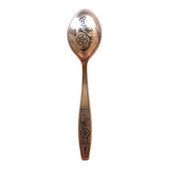 Jam spoon in solid silver and vermeil.