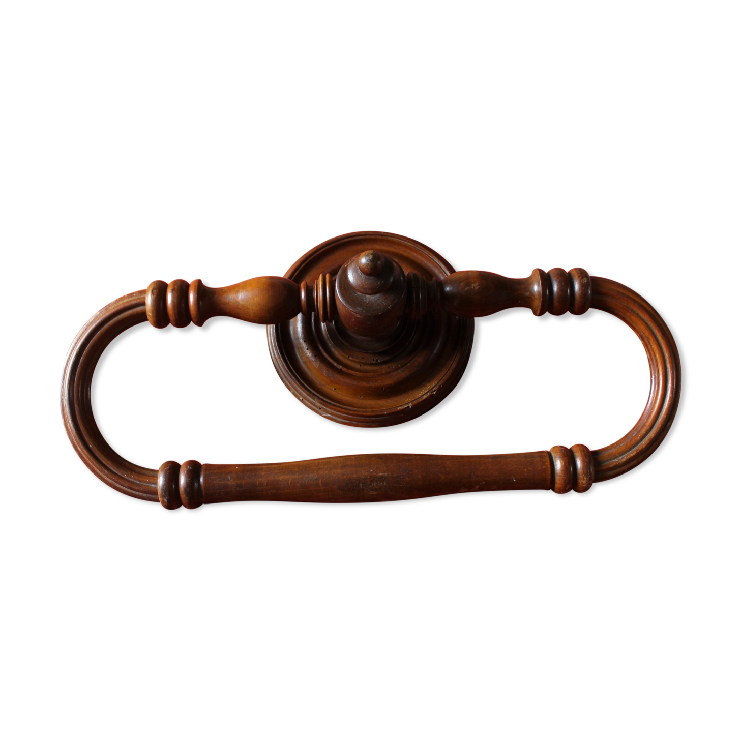Large old wooden towel rack