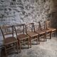 Set of 6 vintage French bistro chairs – Beech, 1950s