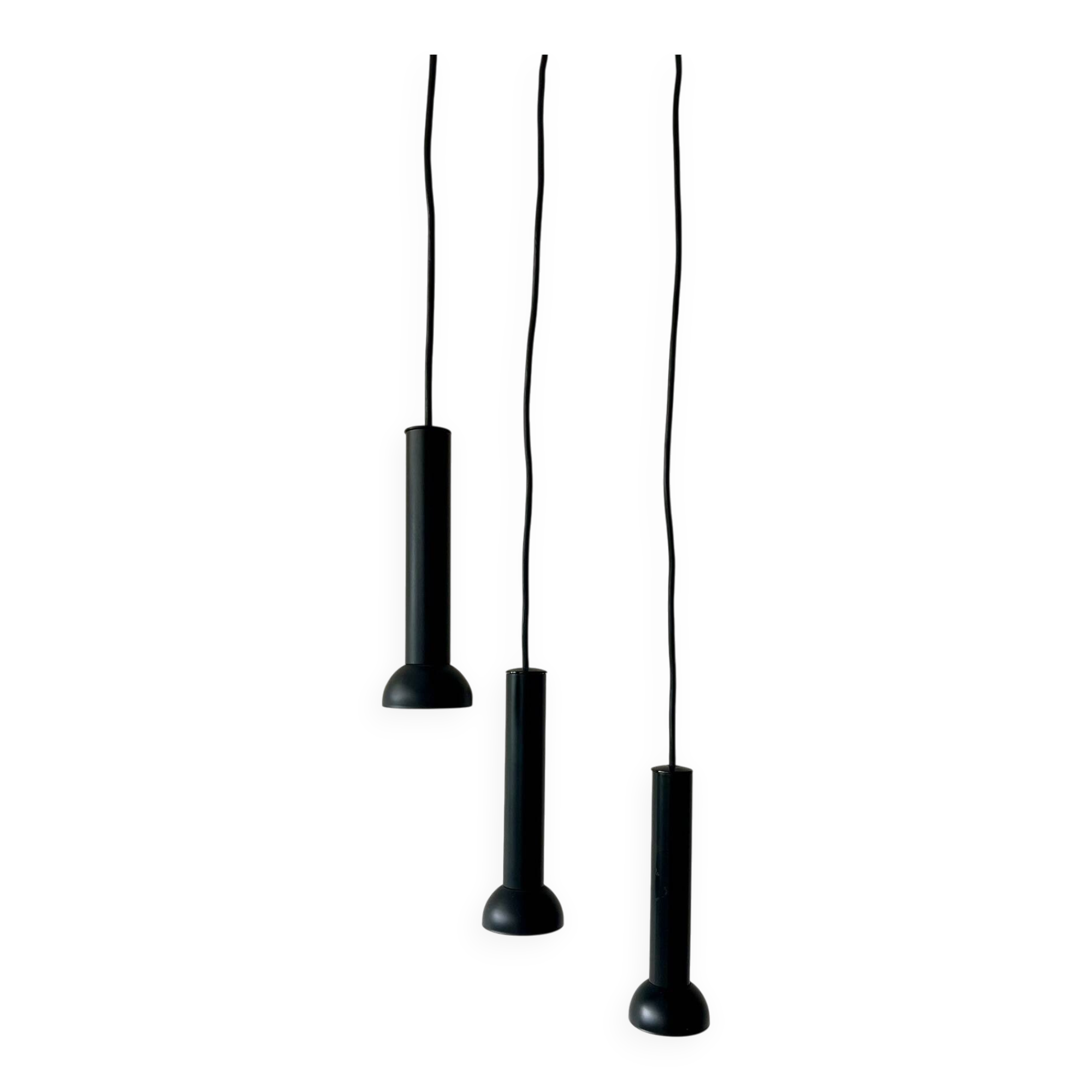 3x Lyfa lamp Denmark vintage spot lightning black postmodern midcentury 70s