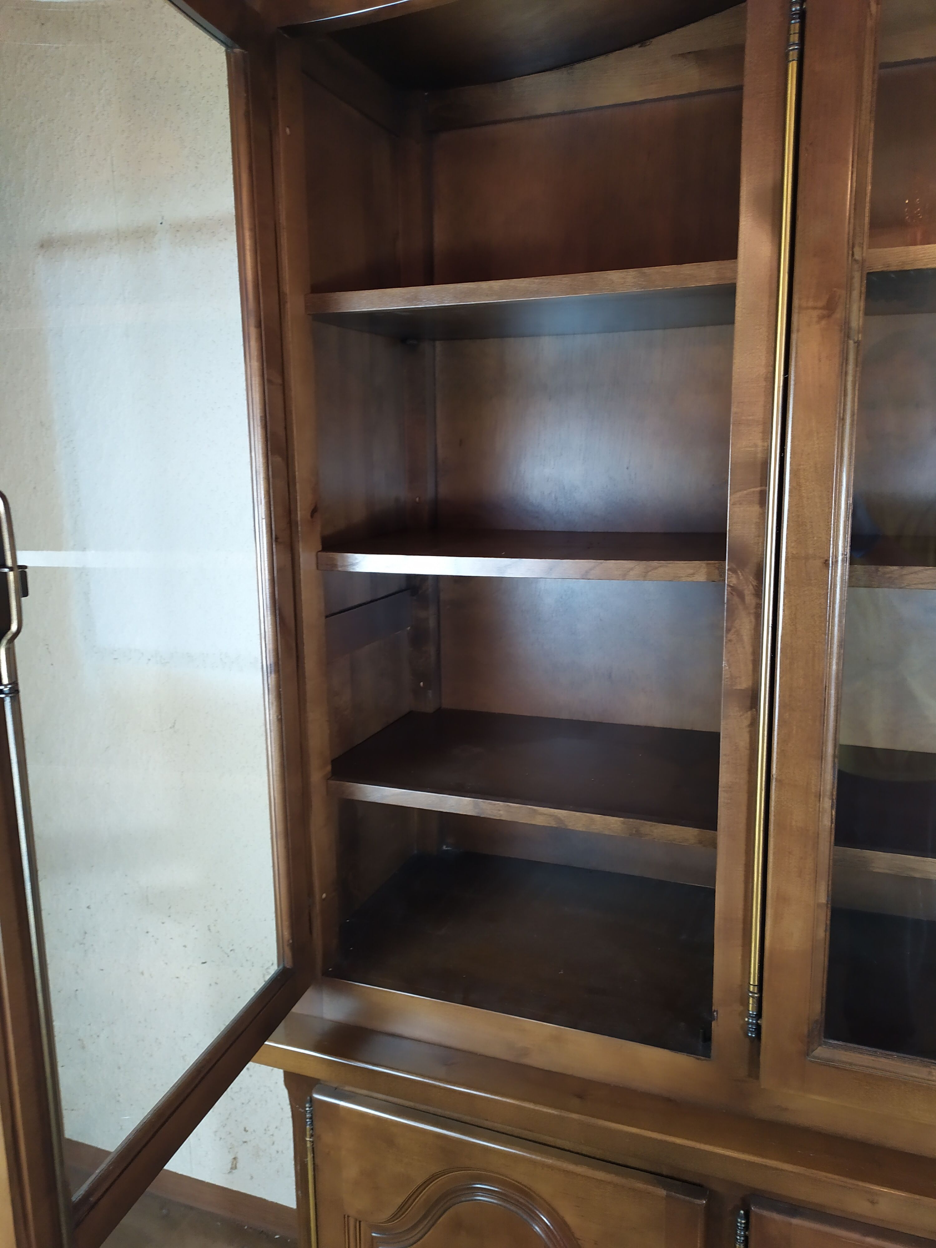 Solid wood library showcase