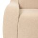 A pair of large and comfortable beige fabric armchairs. Contemporary.