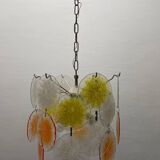 Murano Glass Disc Snowflake Chandelier 1960’s