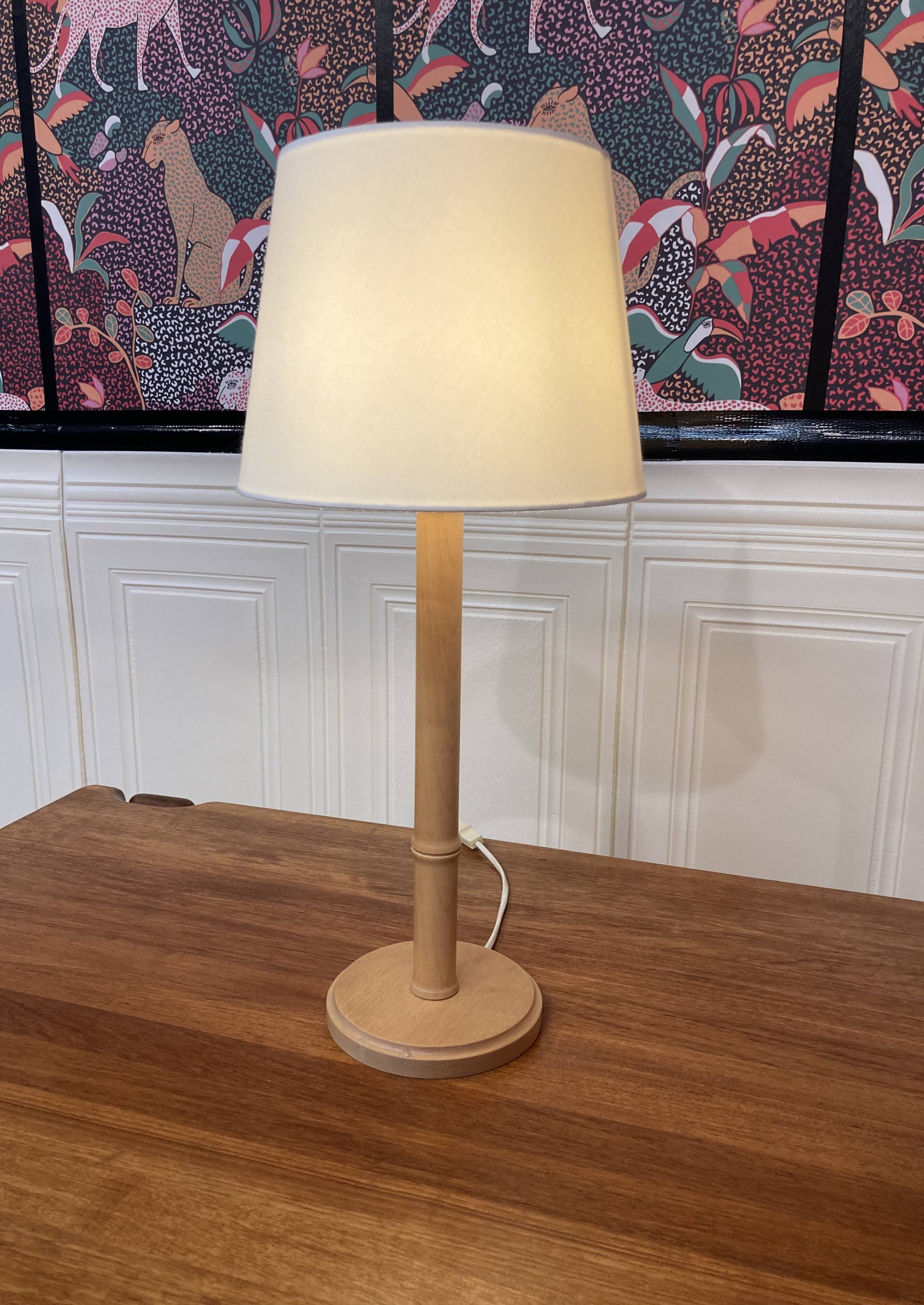 Solid wood lamp Scandinavian design 1960.