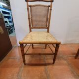 Children's chair bamboo wood cherry tree