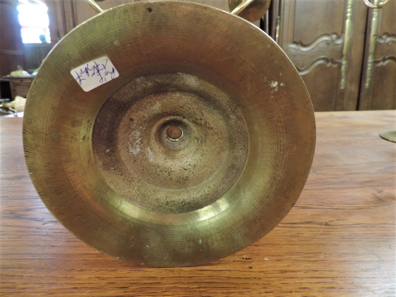 Pair of bronze candelabras