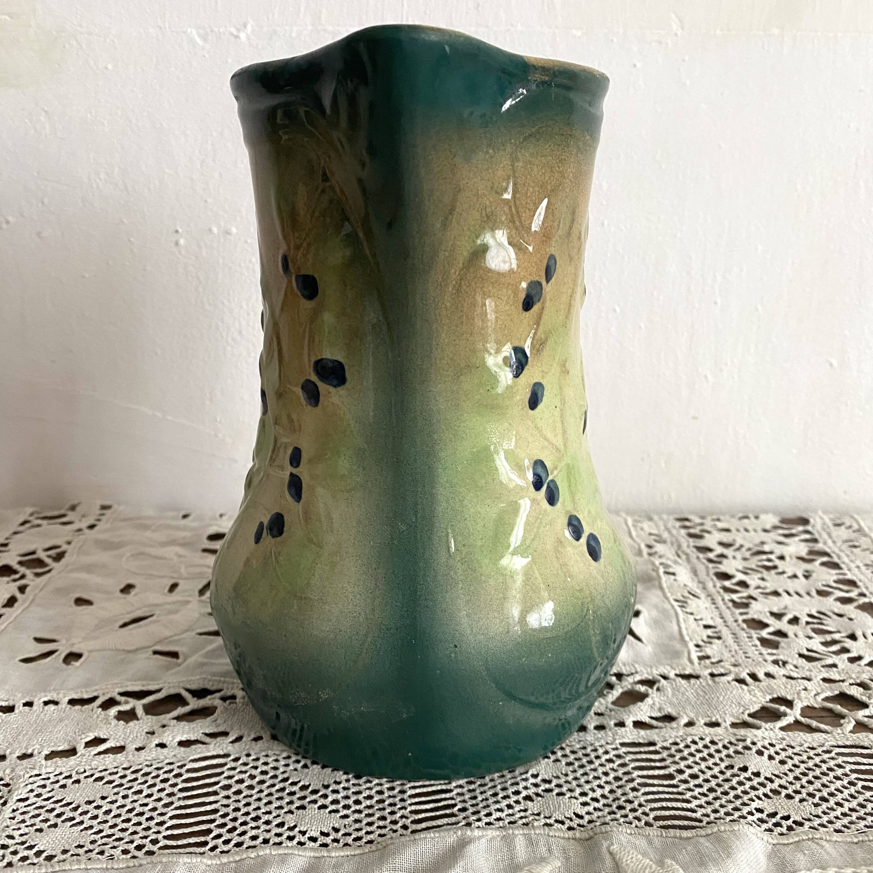 Castres earthenware slip pitcher, late 19th century