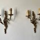 Paire d'appliques rocaille en bronze