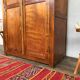 Old cabinet or wardrobe in fir from the 1950s 1960s vintage design