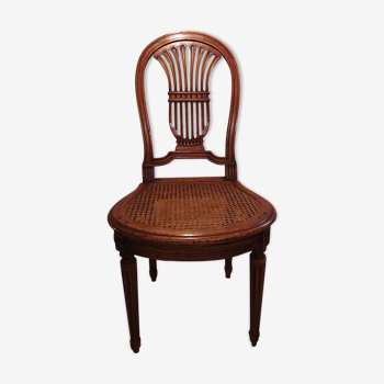 Old-style cabinet chair in canine cherry wood Camille and Vence