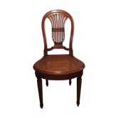 Chaise de bureau style ancien en bois merisier cannée Camille et Vence