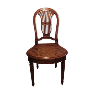 Old-style cabinet chair in canine cherry wood Camille and Vence