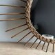 Vintage rattan sun mirror