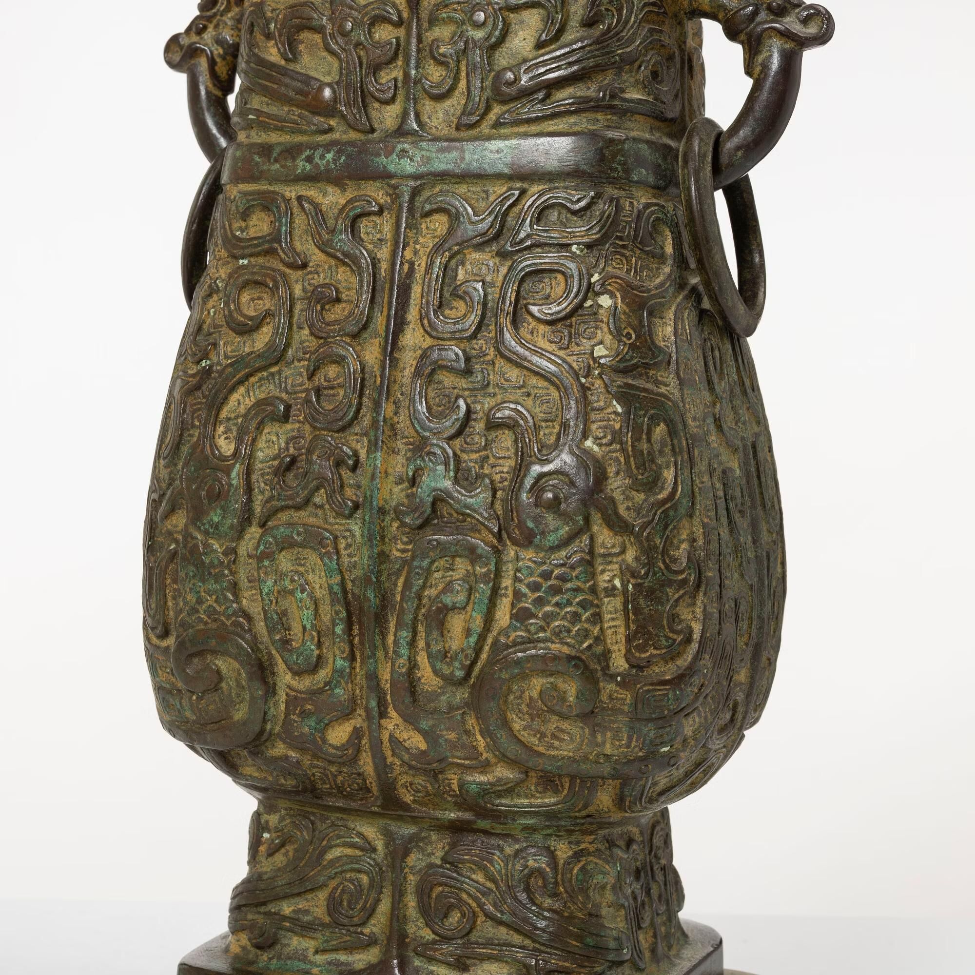 Billy Haines style table lamp in patinated bronze "verdigris" 1960s