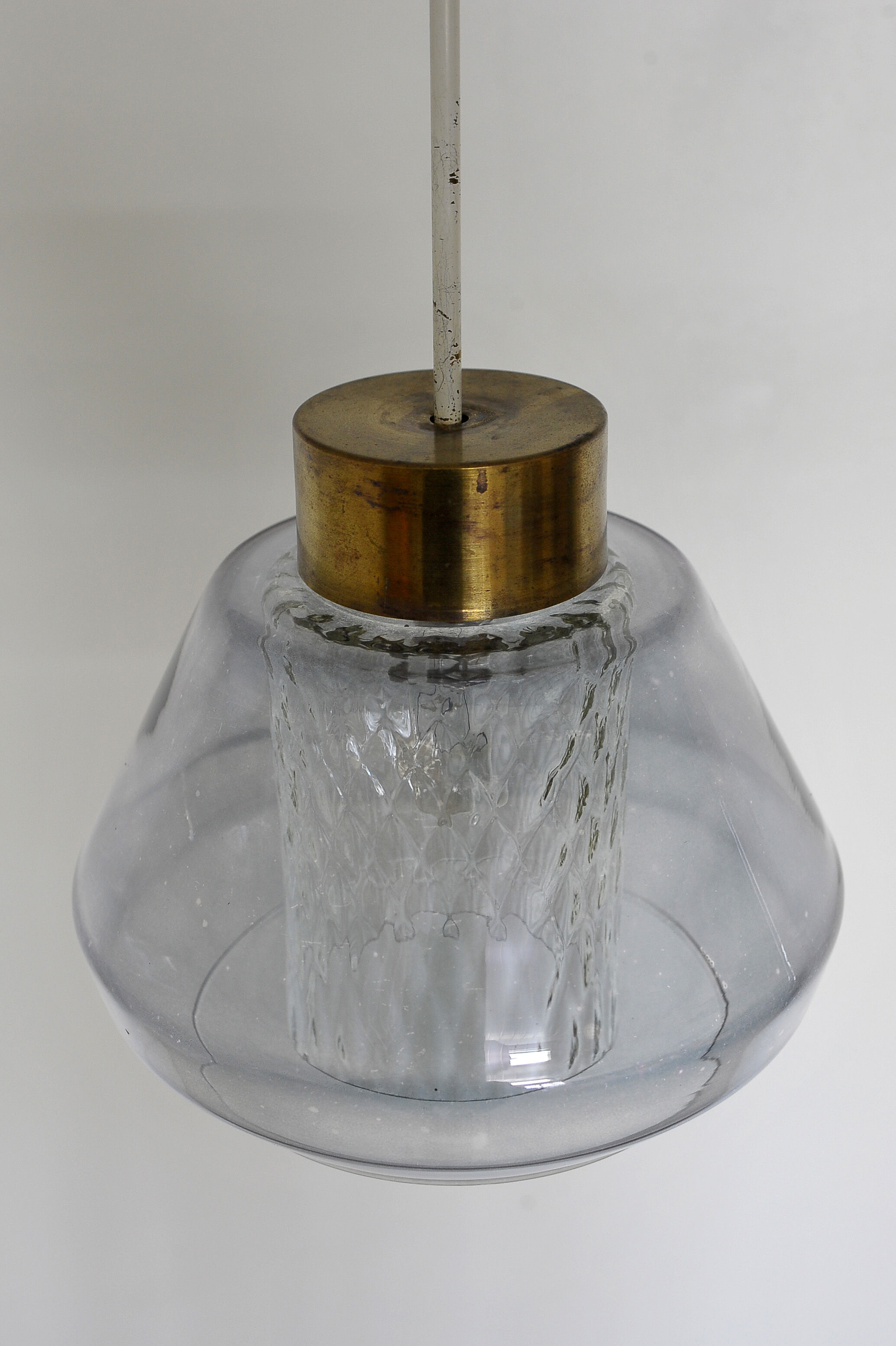 Tinted and brass glass suspension - 1960s