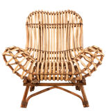 Armchair made of cane and rattan