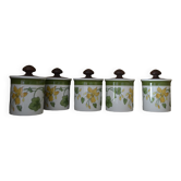Set of 5 Villeroy and Boch Geranium model spice jars
