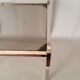 Glass-gold metal sofa tray smoked glass 70/80s