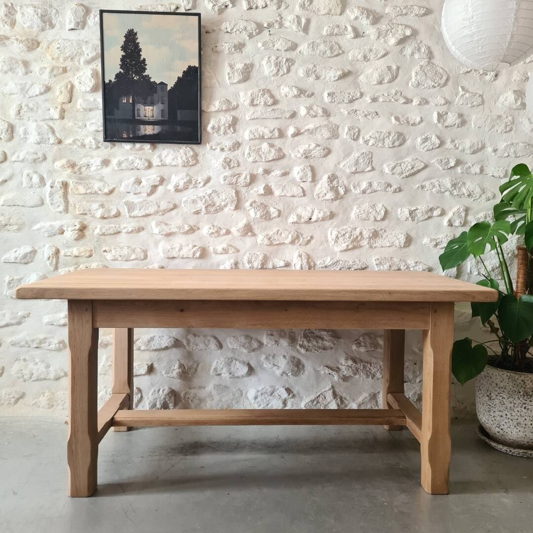 Solid oak farmhouse table