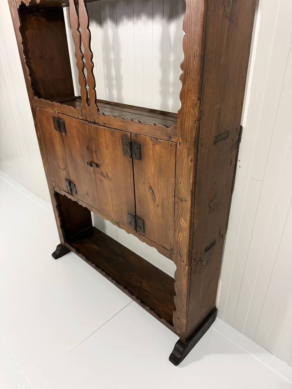 Antique rustic wall unit plate cabinet 1900