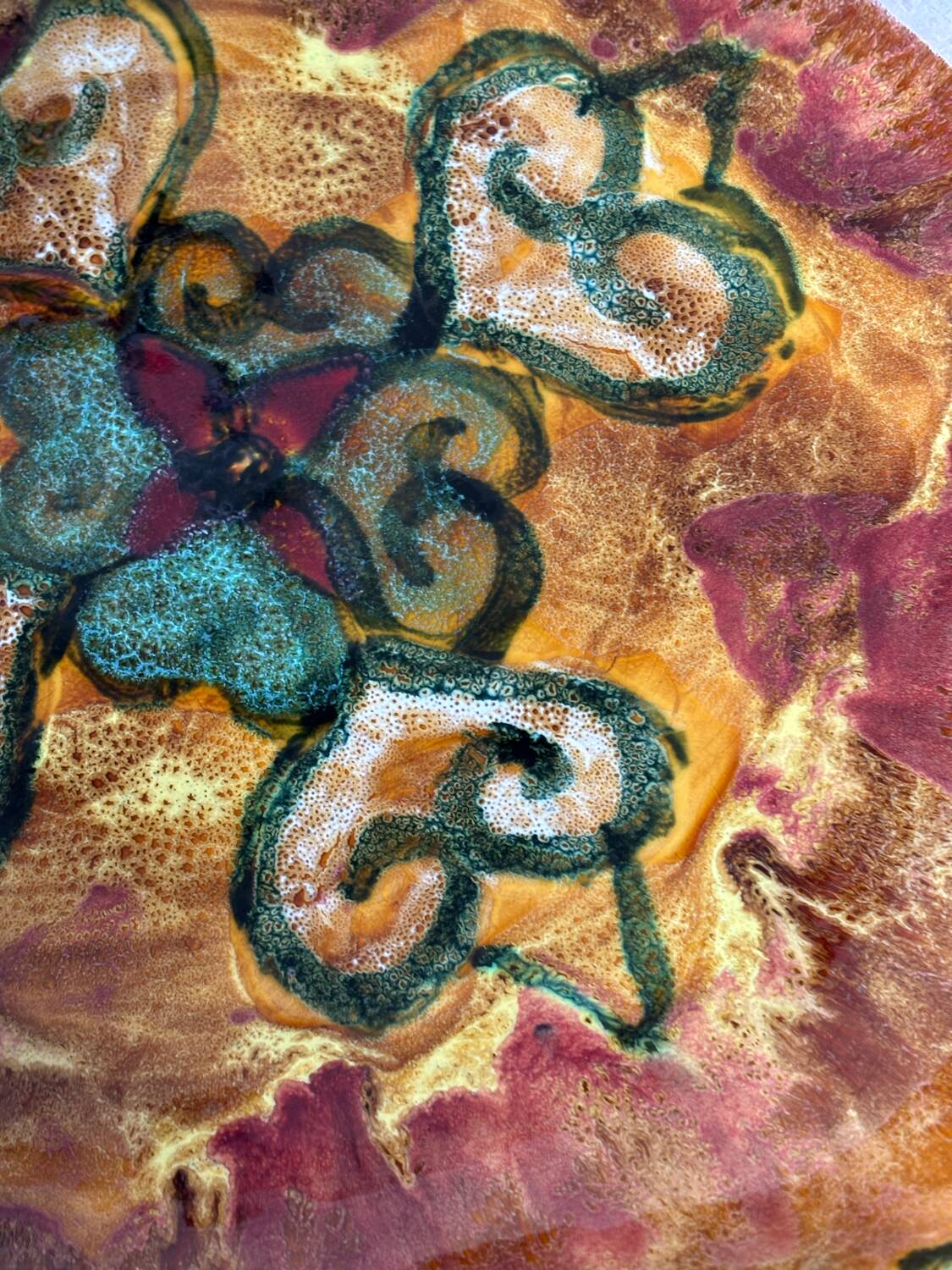 Bowl, ceramic plate by Yvon Roy, 1960s