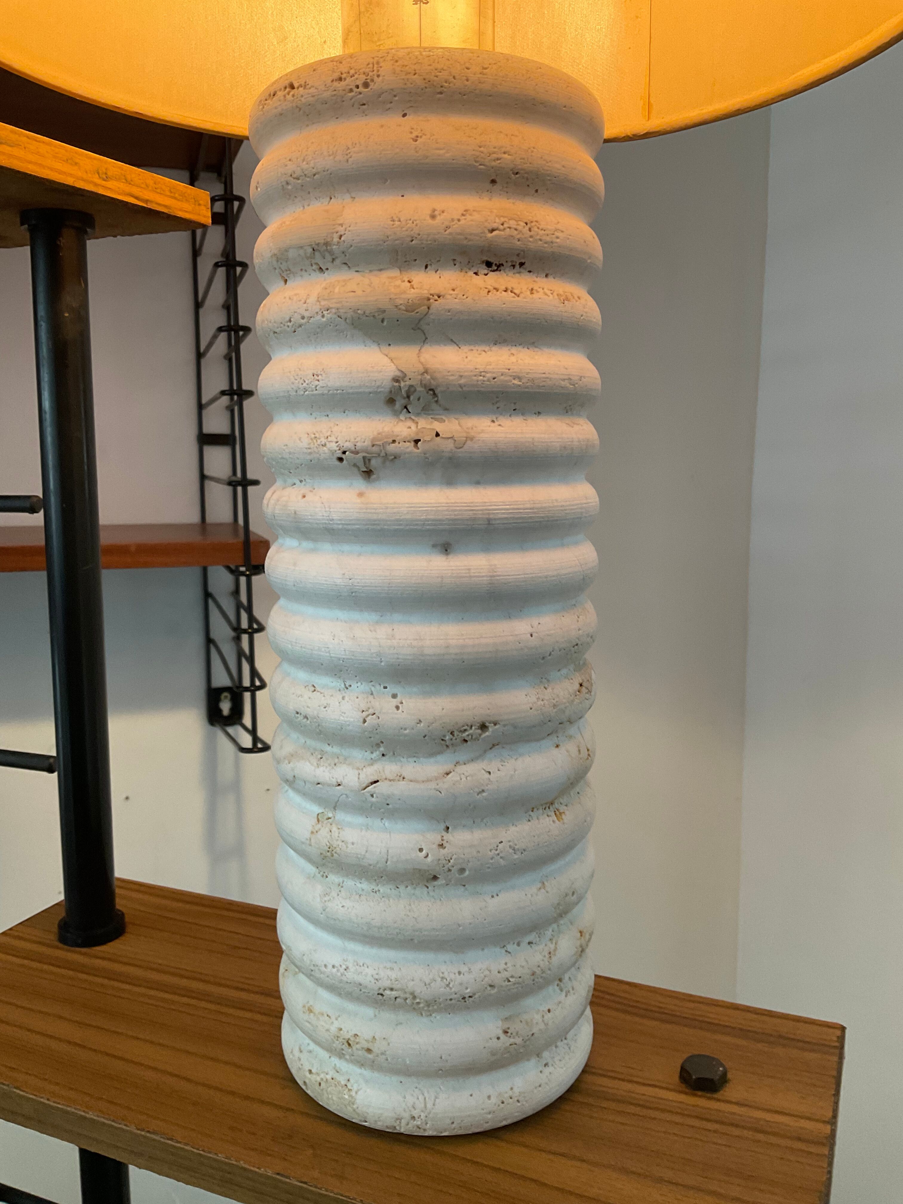 Travertine lamp from the 70s