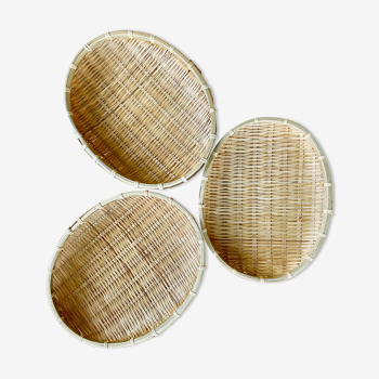 Three trundle baskets