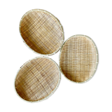 Three trundle baskets