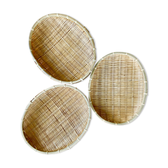 Three trundle baskets