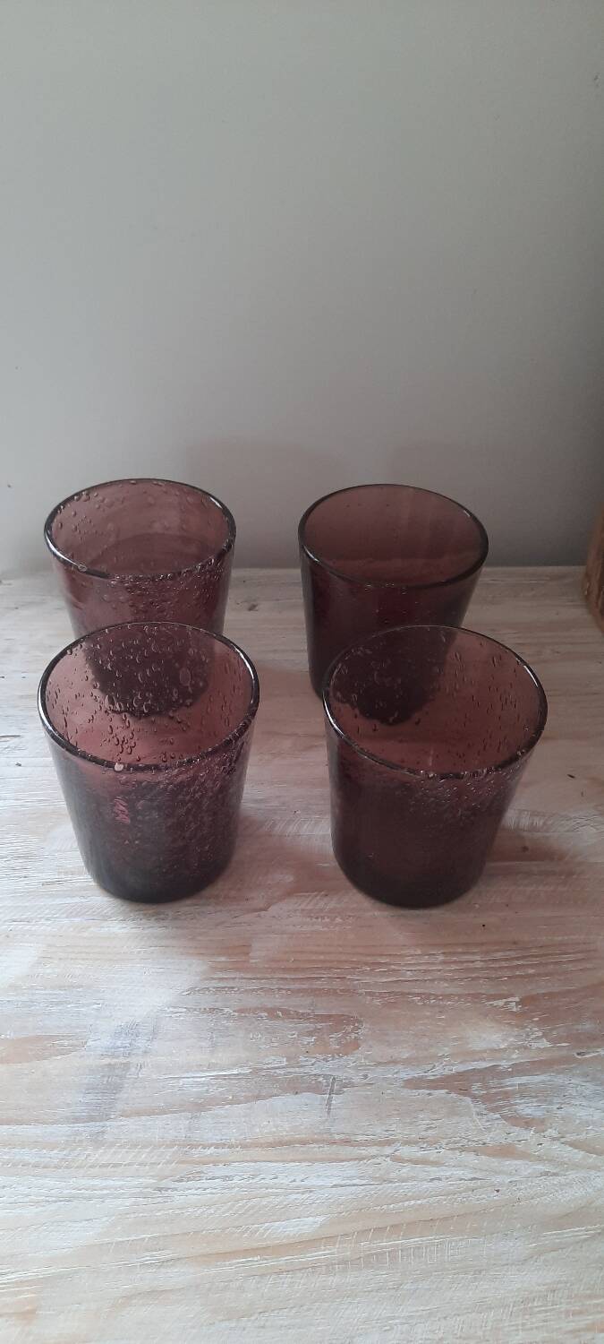 Purple bubbled glasses