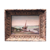 Tableau XIXème "Marine bretonne"