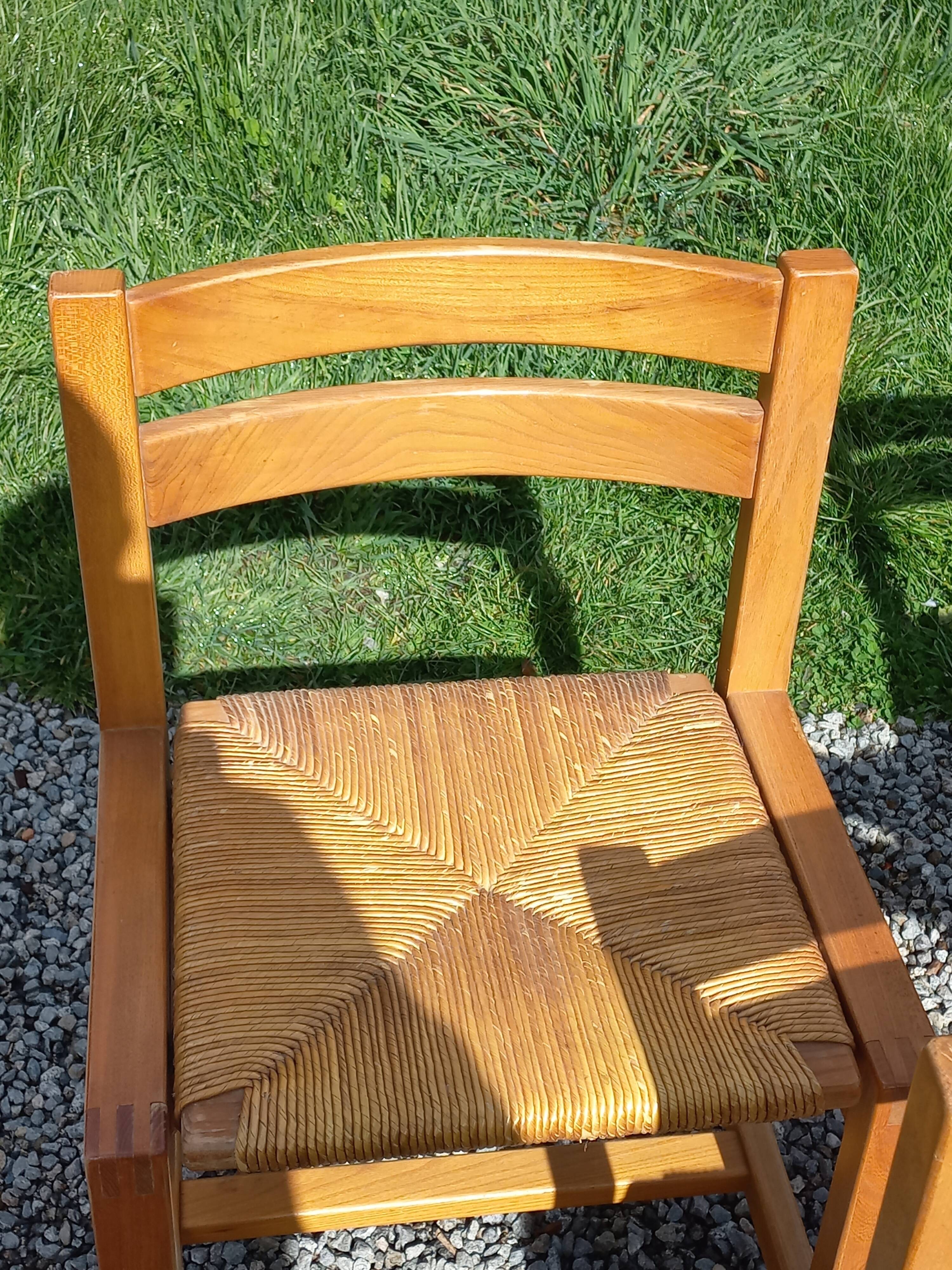 Set of 3 chairs from Regain in solid elm.