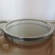 Modernist art deco tray in silver metal and smoked glass 1940s