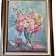 Peinture sur panneau "Le bouquet de roses"