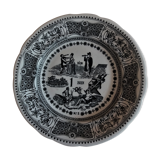 Gien earthenware rebus talking plate