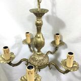 Lustre 5 lumières en bronze